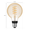 Smart lampa E27 dimbar | G95 White | 2200-4500K | 7W (40W) [Philips Hue] LPH02737 - 3