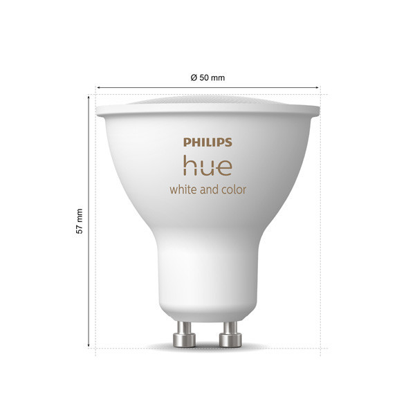 Smart lampa GU10 dimbar | PAR16 White RGB+ | 2000-6500K | 4,2W (40W) [Philips Hue] LPH03695 - 3