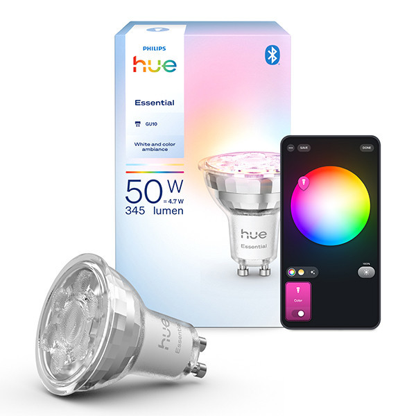 Smart lampa GU10 dimbar | White RGB+ | 2200-6500K | 4,7W (50W) [Philips Hue] LPH04290 - 1