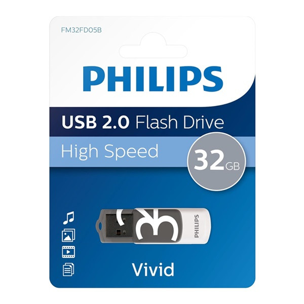 Philips USB-minne 2.0 | 32GB | Philips Vivid FM32FD05B/00 FM32FD05B/10 098141 - 1