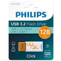 USB-minne 3.2 128GB | Philips Click 128 (USB-C-anslutning) 098713