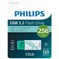 USB-minne 3.2 256GB | Philips Click 256 (USB-C-anslutning) 098714