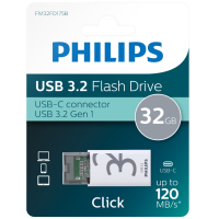 USB-minne 3.2 32GB | Philips Click 32 (USB-C-anslutning) 098711