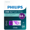USB-minne 3.2 64GB | Philips Click 64 (USB-C-anslutning)