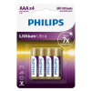 Philips Ultra Lithium FR03 AAA batteri 4st