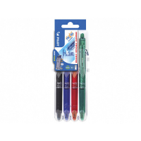 Pilot Kulspetspenna raderbar | Pilot Frixion Clicker Set2Go Basic | Sorterade färger | 4st 547938 404501