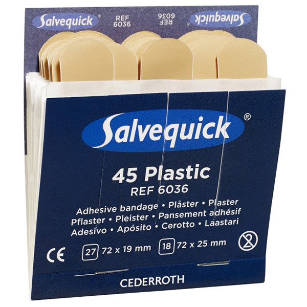 Plåster Plast 6 Refiller/ask | Salvequick 360956 - 1