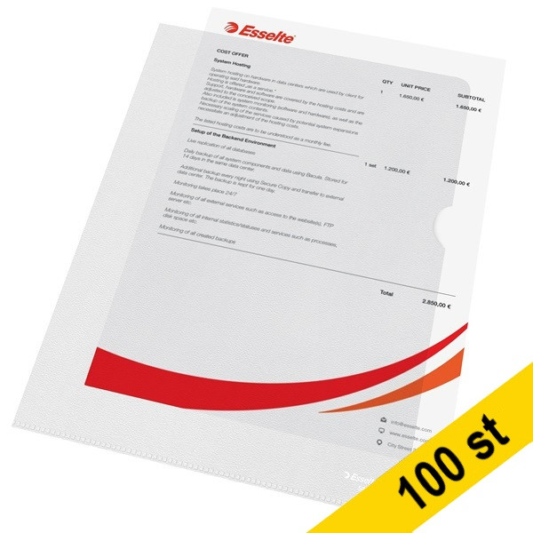 Plastficka A4 105my | Esselte 100st 360499 - 1