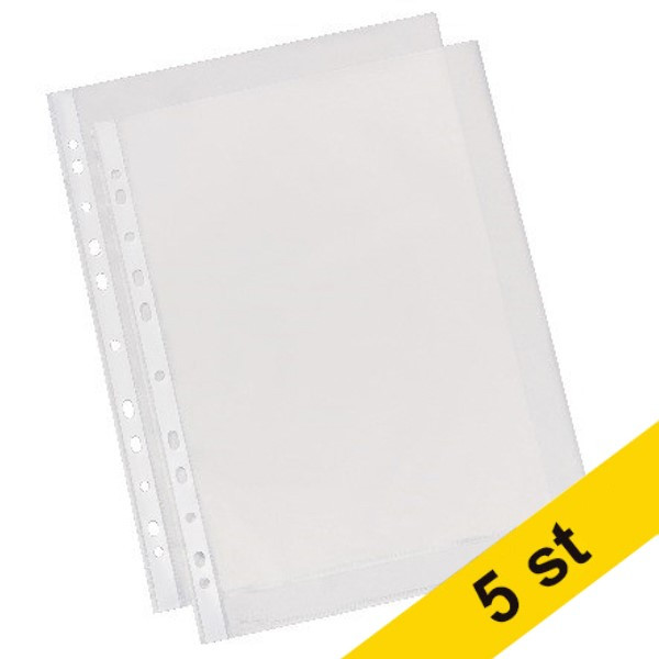 Plastficka A4 55my | Esselte | PP transparent | 10st x5  360579 - 1