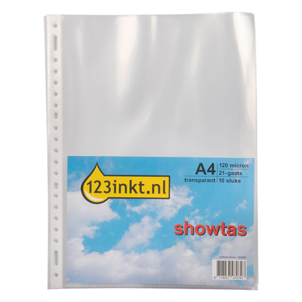 Plastficka A4 toppöppning 120my | 123ink 10st 300444 - 1