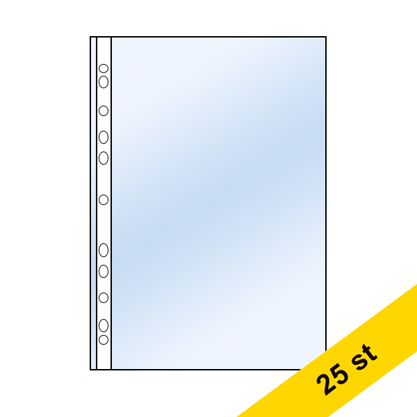 Plastficka A5 80my | 123ink | transparent | 25st  300959 - 1