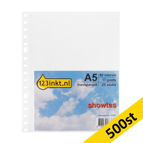 Plastficka A5 toppöppning 80my | 123ink 500st 301216 - 1