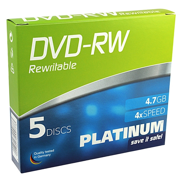 Platinum DVD-RW | 4X | 4,7GB | Jewel Case | 5-pack 102570 090312 - 1