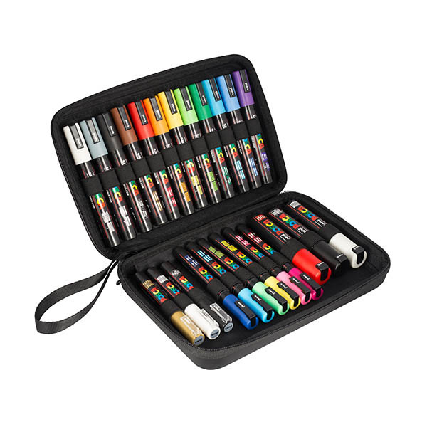Posca PC-1MC/PC-3M/PC-5M/PC-8K Märkpenna sorterade färger rund | 24st 424484 - 1