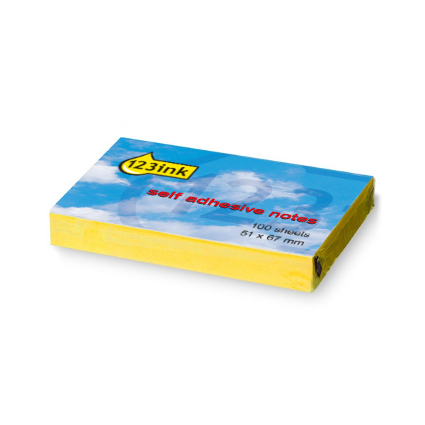 Post-it lappar 51mm x 76mm | 123ink | gul | 100 ark 21006 656 656GEC 300007 - 1