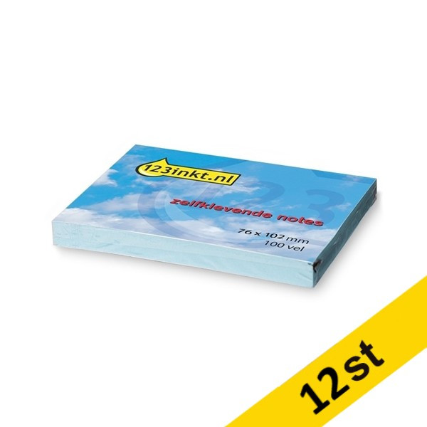 Post-it lappar 76mm x 102mm | 123ink | blå | 100 ark | 12st  300238 - 1