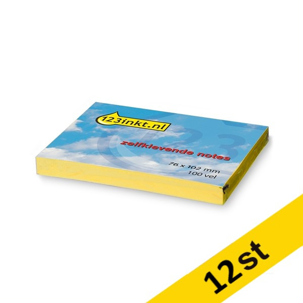 Post-it lappar 76mm x 102mm | 123ink | gul | 100 ark | 12st 657CYC 300051 - 1
