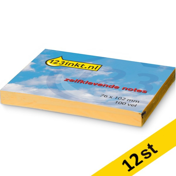 Post-it lappar 76mm x 102mm | 123ink | orange | 100 ark | 12st  300487 - 1