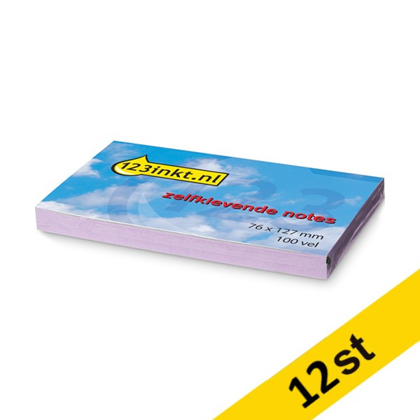 Post-it lappar 76mm x 127mm | 123ink | lila | 100 ark | 12st  300490 - 1