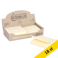 Post-it lappar 76mm x 76mm | 123ink | återvunnet papper gul | 100 ark | 6st x3 300480 Post-it lappar 76mm x 76mm | 123ink | återvunnet papper gul | 100 ark | 6st x3 300480