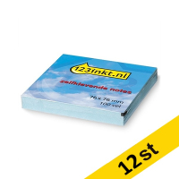 Post-it lappar 76mm x 76mm | 123ink | blå | 100 ark | 12st  300247