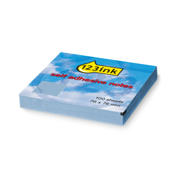 Post-it lappar 76mm x 76mm | 123ink | blå | 100 ark 300246 - 1