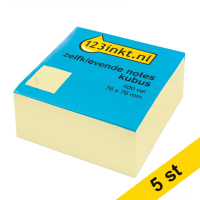Post-it lappar 76mm x 76mm | 123ink | gul | 400 ark | 5st  301078