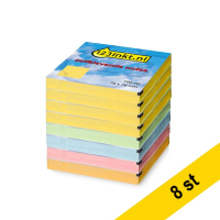 Post-it lappar 76mm x 76mm | 123ink | gul/grön/blå/rosa/orange | 100 ark | 8st