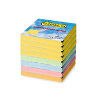 Post-it lappar 76mm x 76mm | 123ink | gul/grön/blå/rosa/orange | 100 ark | 8st