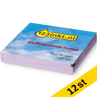 Post-it lappar 76mm x 76mm | 123ink | lila | 100 ark | 12st  300491