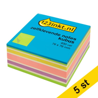 Post-it lappar 76mm x 76mm | 123ink | neon | 400 ark | 5st  301077