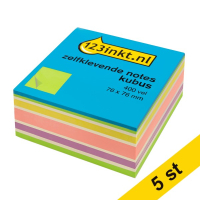 Post-it lappar 76mm x 76mm | 123ink | neon | 400 ark | 5st  301079
