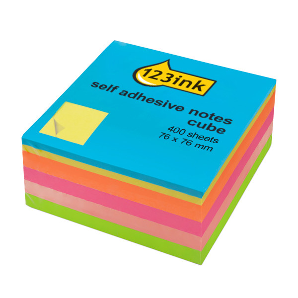 Post-it lappar 76mm x 76mm | 123ink | neon | 400 ark 2030UC 21012C 300809 - 1