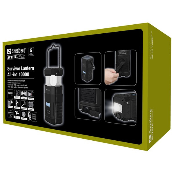 Powerbank 10.000 mAh | Sandberg Survivor Lantern All-in1 420-90 361586 - 8