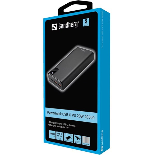 Powerbank 20.000mAh | PD20W | Sandberg 420-59 501407 - 2