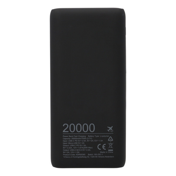 Powerbank 20.000mAh | snabbladdning | 123ink ADR00365 - 8