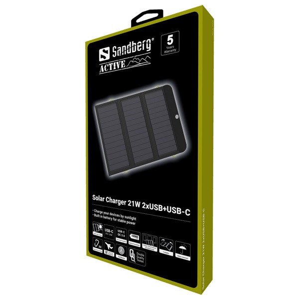 Powerbank Sandberg Solar Charger 21W 10.000 mAh ASA02123 - 7