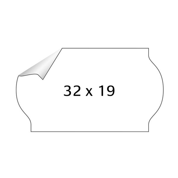 Prisetiketter avtagbara | 32x19mm | Meto | vit | 1.000st SE000230 - 1