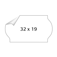 Prisetiketter avtagbara | 32x19mm | Meto | vit | 1.000st SE000230