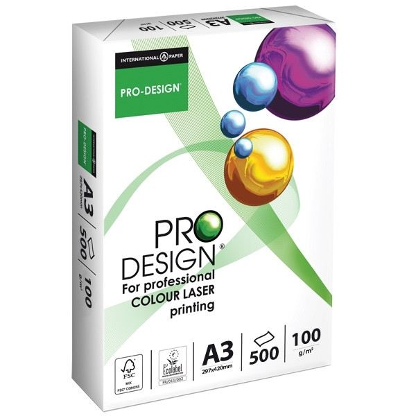 Pro-Design Kopieringspapper A3 | 100g ohålat | Pro-Design | 1x500 ark 88020148 069018 - 1