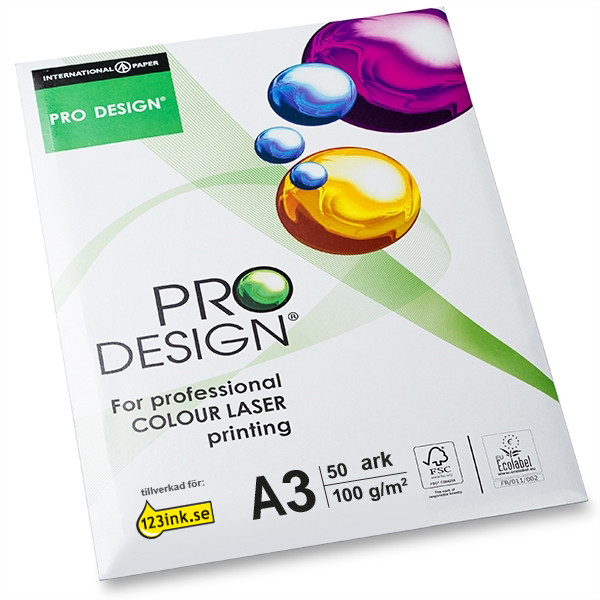 Pro-Design Kopieringspapper A3 | 100g ohålat | Pro-Design | 1x50 ark  069017 - 1