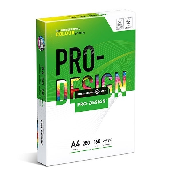 Pro-Design Kopieringspapper A4 | 160g ohålat | Pro-Design | 1x250 ark 88020150 069006 - 1