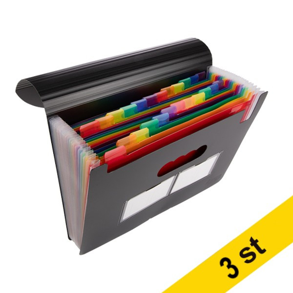 Projektmapp | 123ink | svart | 24 fack | 3st 301312 - 1