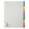 Pärmregister A4 | 1-10 | Q-Connect | polypropen | 4hål