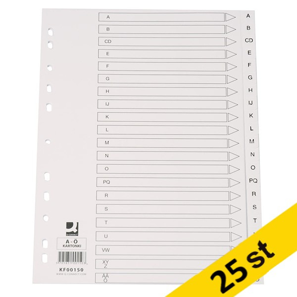 Pärmregister A4 | A-Ö | Q-Connect 25st 500451 - 1