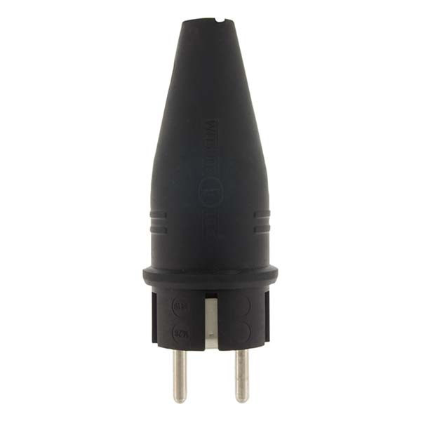 Schuko kontakt 16A jordad | rund gummi | svart K180102025 Schuko kontakt 16A jordad | rund gummi | svart K180102025 - 3