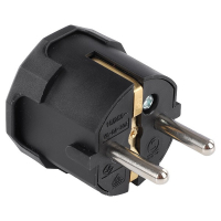 Schuko kontakt 16A jordad | vinklad PVC | svart K180102033 Schuko kontakt 16A jordad | vinklad PVC | svart K180102033