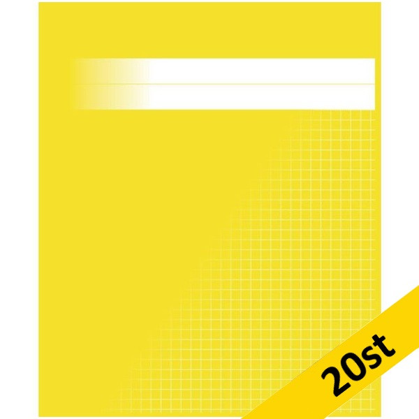 Räknehäfte 17x21cm rutat | 5x5mm | gul | 20st SE000842 - 1