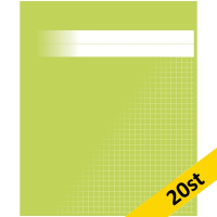 Räknehäfte 17x21cm rutat | 5x5mm | ljusgrön | 20st SE000847