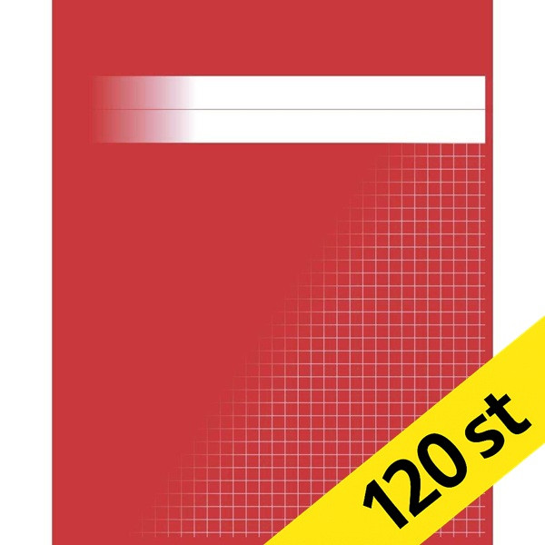 Räknehäfte 17x21cm rutat | 5x5mm | röd | 120st SE000828 - 1